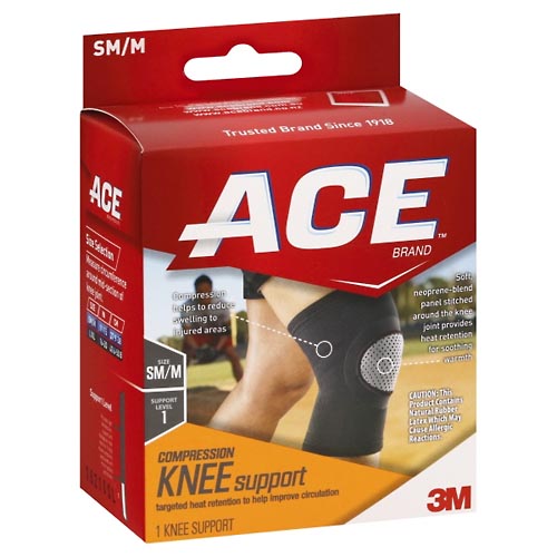 Image for Ace Knee Support, Compression, SM/M,1ea from QRC HEALTHMART PHARMACY