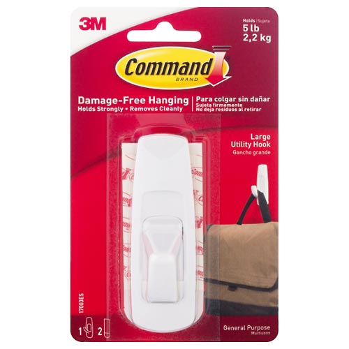 Image for Command Utility Hook, Large,1 set from QRC HEALTHMART PHARMACY