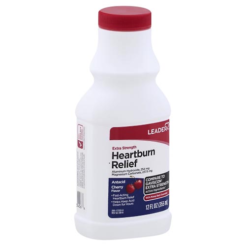Image for Leader Heartburn Relief, Extra Strength, Cherry Flavor,12oz from QRC HEALTHMART PHARMACY