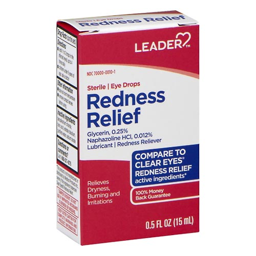Image for Leader Redness Relief, Eye Drops,0.5oz from QRC HEALTHMART PHARMACY