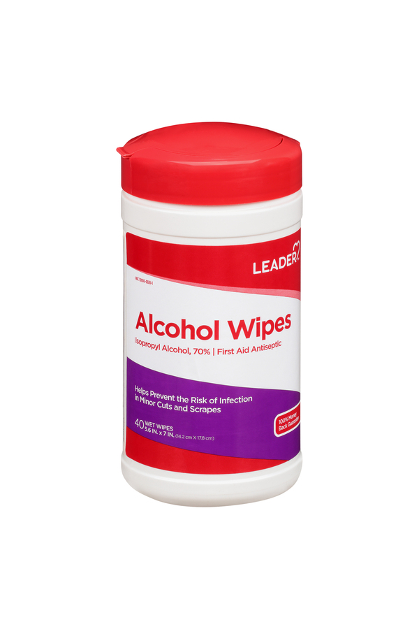 Image for Leader Alcohol Wipes,40ea from QRC HEALTHMART PHARMACY